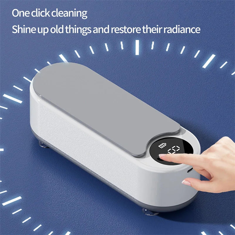 Nettoyeur à ultrasons portable Clean Pod 450 ml, appareil de nettoyage pour bijoux, bagues, lunettes, pinceaux de maquillage