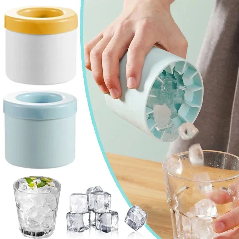 Silikon-Eiswürfelform, runder Eiskübel, Sommer, selbstgemacht, DIY, Kühlschrank, Einfrieren, Eismaschine, kreative Eiswürfelform, Barzubehör