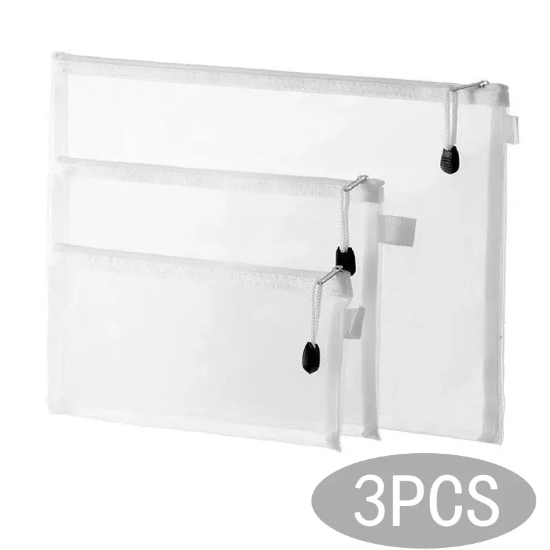 Mesh Zipper- File Bag, Spielzeug Aufbewahrungstasche, Baustein/ Puzzle Unterverpackung Tasche, Kinder Reißverschluss transparent Finishing Aufbewahrungsbox