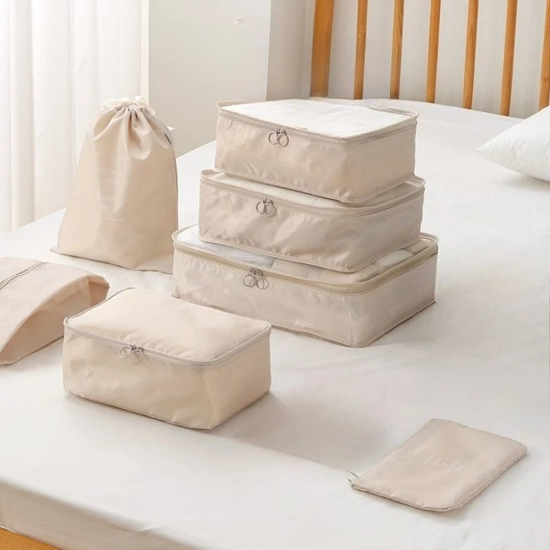 7 Teile/Satz Reise Tasche, Reise Gepäck Organizer Taschen, Kulturbeutel für Schuh/ Kleidung und Unterwäsche Sortierung Tasche