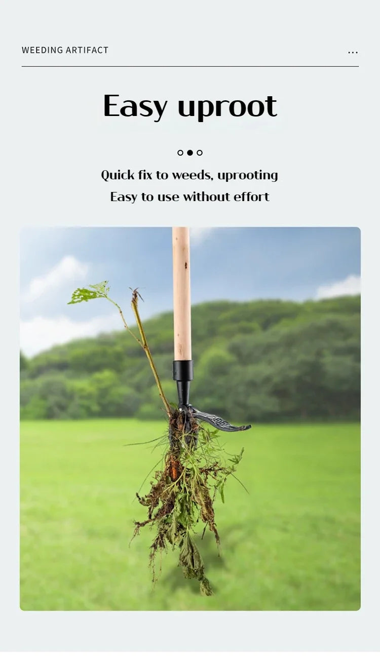 Stand-Up-Unkrautzieher-Werkzeug mit Schraubenlöchern, tragbarer Unkrautkopf-Ersatz, Gartenarbeit, Graben, Unkrautentfernungszubehör