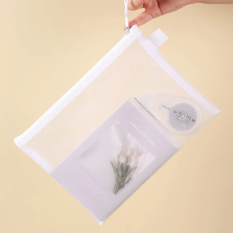 Mesh Zipper- File Bag, Spielzeug Aufbewahrungstasche, Baustein/ Puzzle Unterverpackung Tasche, Kinder Reißverschluss transparent Finishing Aufbewahrungsbox