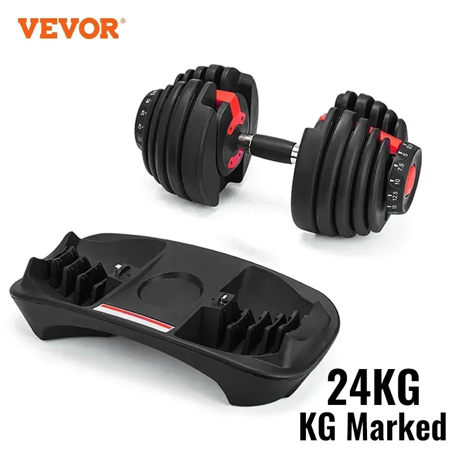 VEVOR 24KG Verstellbare Hantelsets, Hantelständer und Hantelgewicht