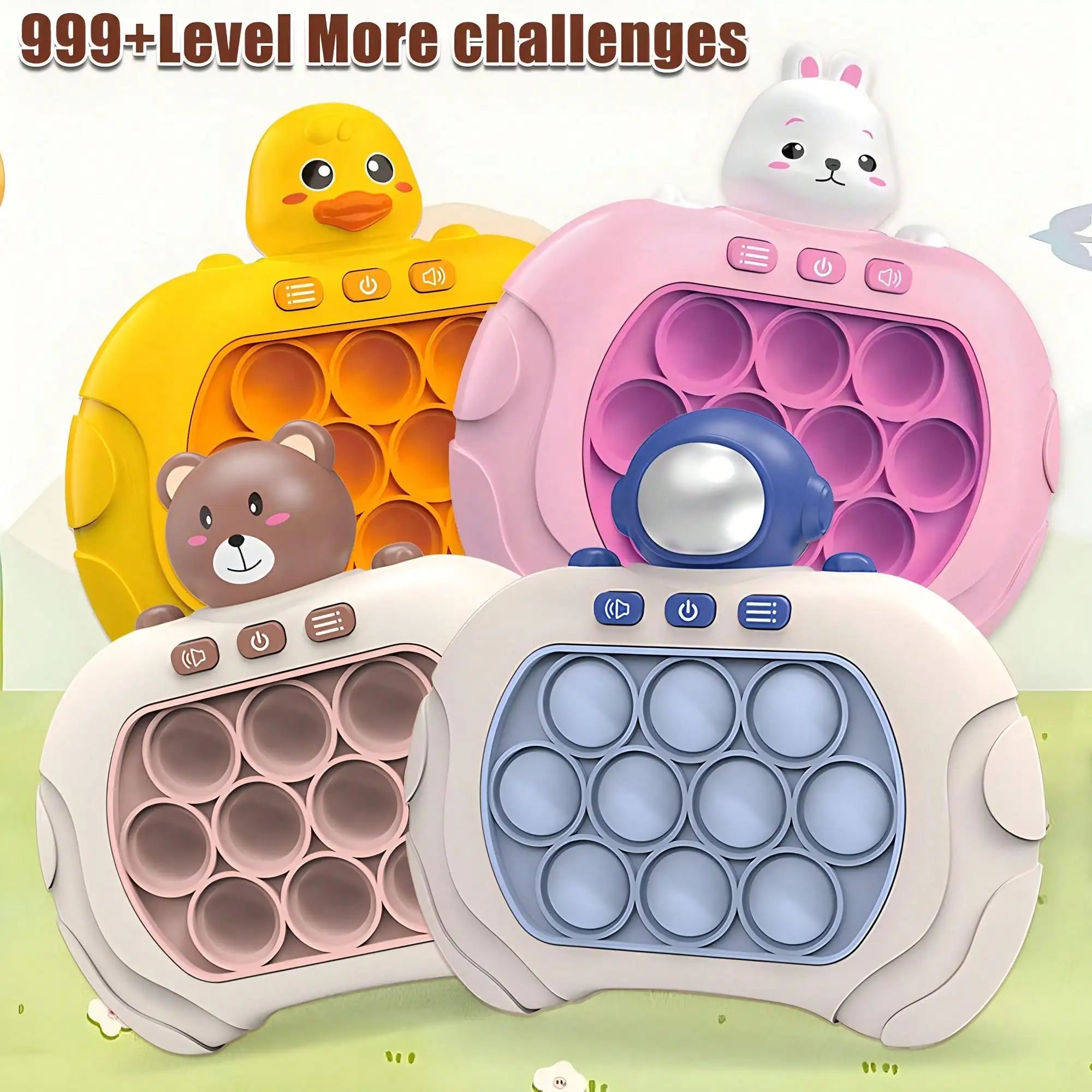 2025 Neues Quick-Push-Spiel, Pop Fidget Bubble Popper: Leichtes, professionelles Stressabbau-Spielzeug für Erwachsene und Kinder.