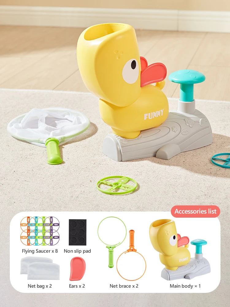 Air Discs Launcher Kinderspielzeug, für Indoor und Outdoor Spiele