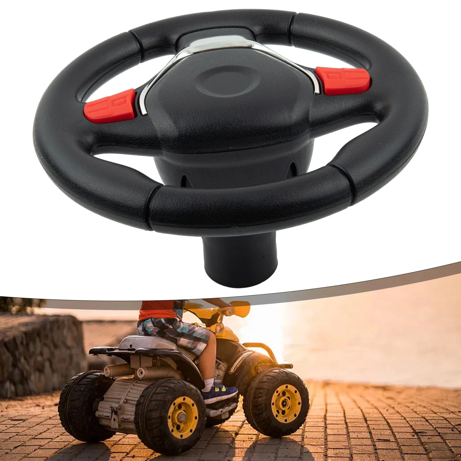 Für Elektrische Auto Lenkrad 1 stücke 1x Zubehör Für kinder Kunststoff/metall Praktische S2388/S2588/S9088 Nützlich