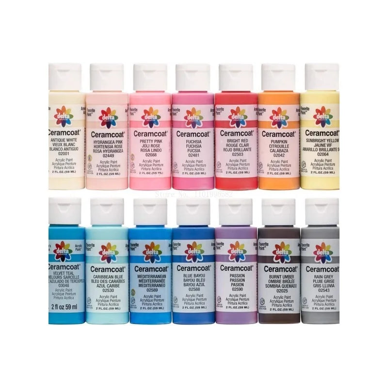 59 ml 16/18 Farben/Set, mattes Acrylpigment auf Wasserbasis, DIY, kreative Modellierung, Aromatherapie, Gips-/Tonarbeiten, Farbfarbe