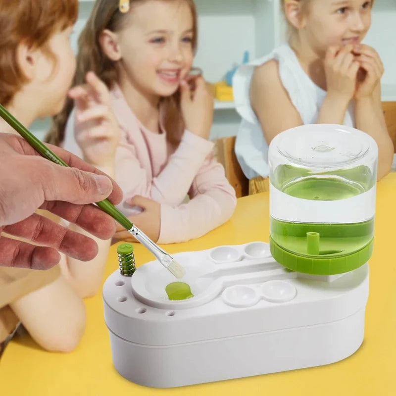 Neuer Pinselreiniger mit Ablassknopf, Automatische Wasserzirkulation, Pinselreinigungsmaschine, Reinigungseimer Kunstwerkzeuge