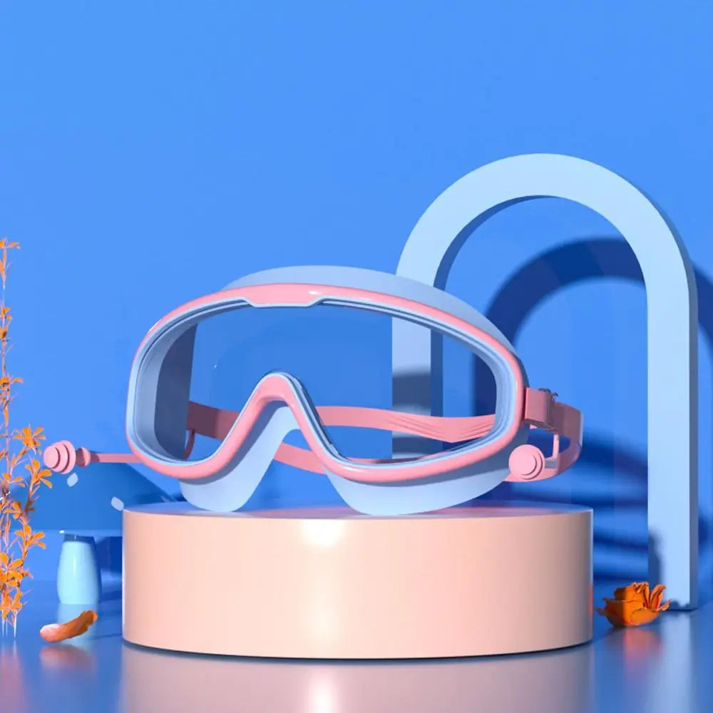 Schwimmbrille für Kinder im Alter von 3–15 Jahren, beschlagfrei, auslaufsicher, transparent, für Jungen und Mädchen, für Pool und Strand
