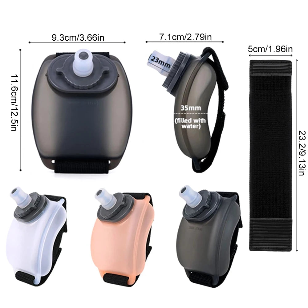 200 ml freihändige Silikon-Sportwasserflasche, tragbar am Handgelenk zum Laufen, Radfahren, Klettern – Outdoor-Aktivitäten