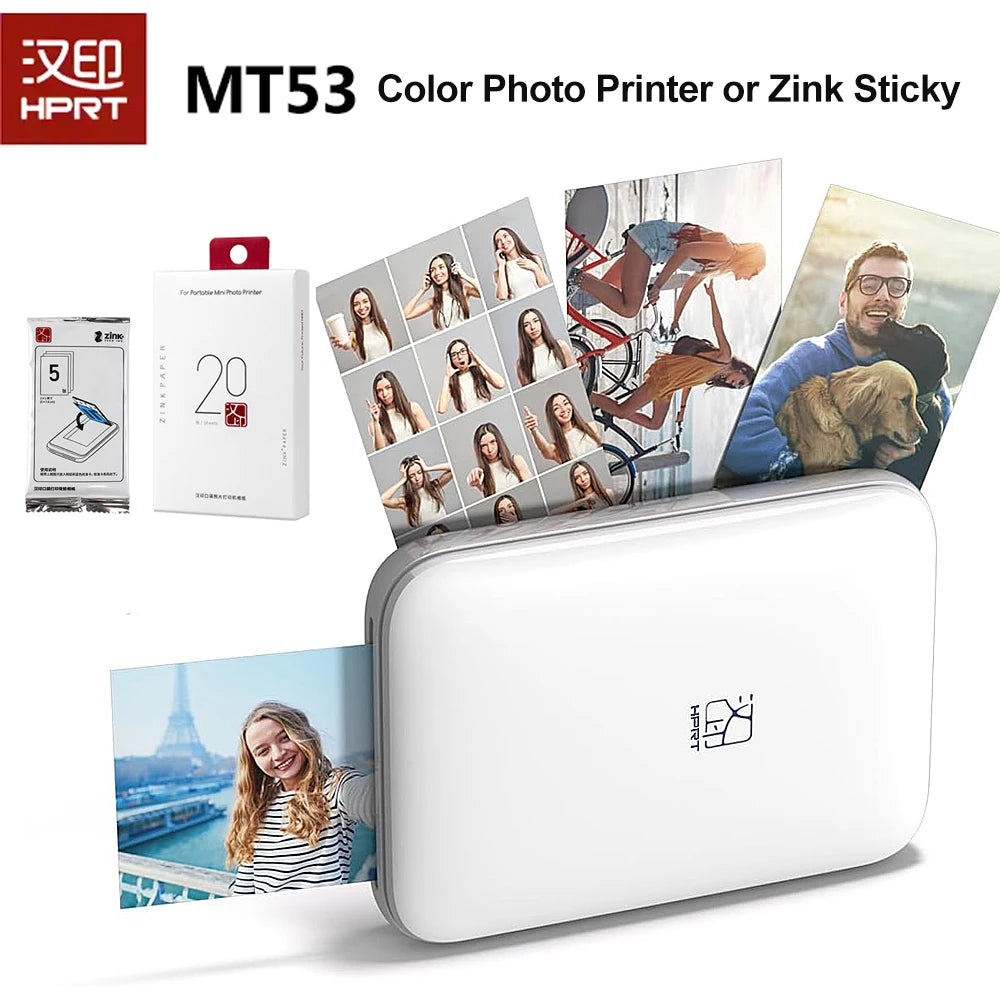 HPRT MT53 Farbfotodrucker, tragbarer Mini-Thermobilddrucker