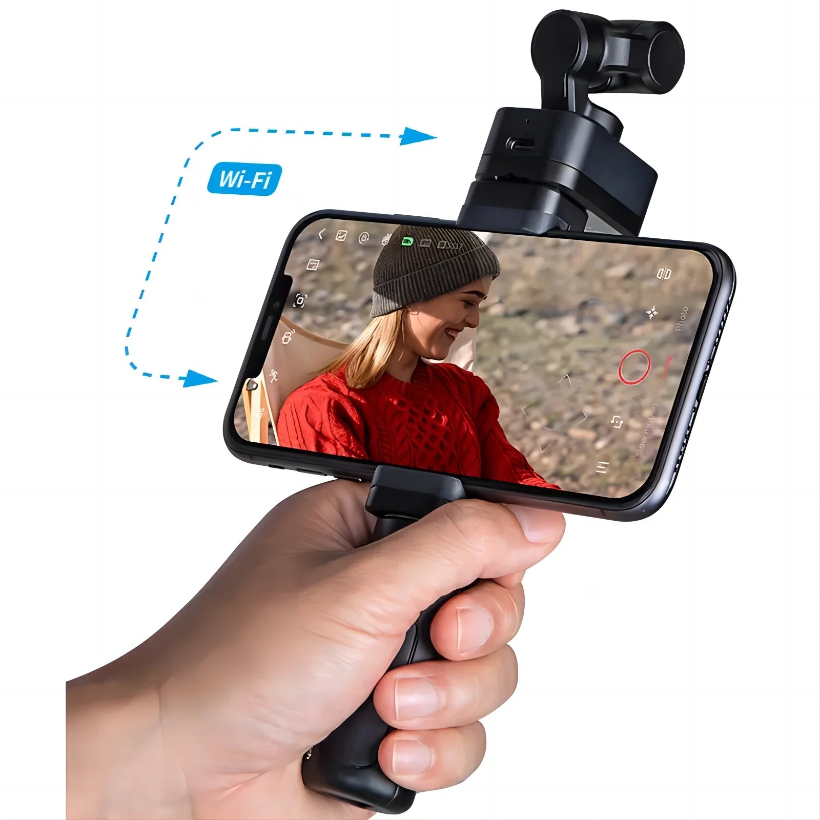 FeiyuTech Feiyu Pocket 3 Kit Kabellose, abnehmbare 3-Achsen-Stabilisator-Gimbal-Kamera 4K60fps-Aufnahmen Magnetische Befestigung AI-Tracking