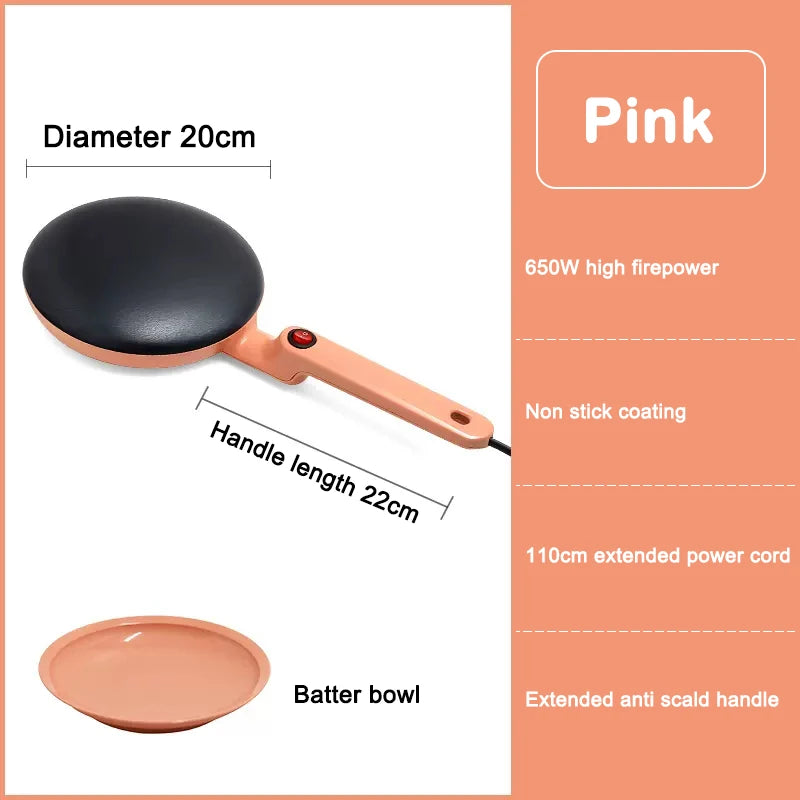 220 V Elektrische Crepe Maker Frühling Rollen Pfannkuchen Maschine Antihaft-Grillplatte Backform Kuchen Pizza Maker Leichte Lebensmittel BBQ Braten Pan