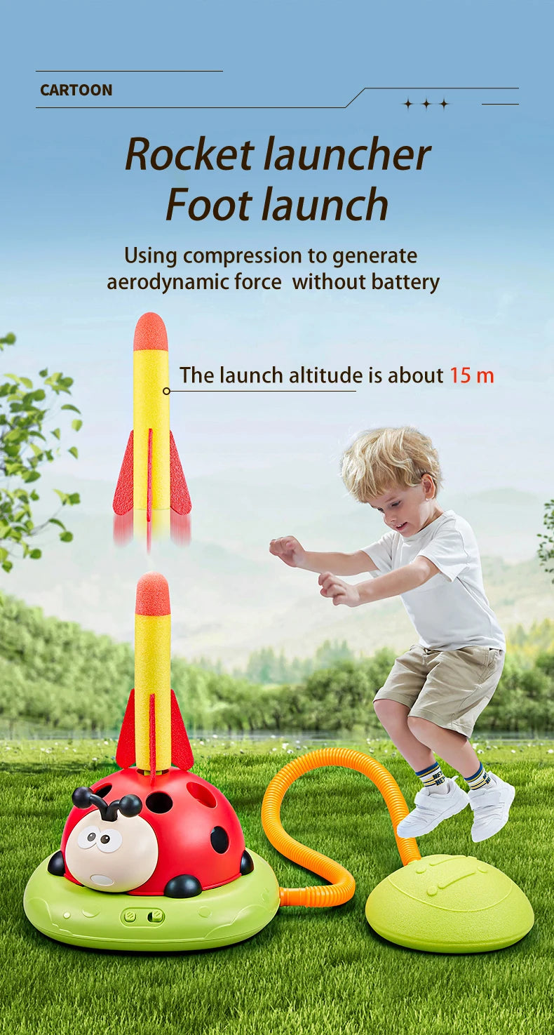 4 Arten Marienkäfer, Multifunktions-Trainingsgerät, Ferrule Jump Rocket Launcher, Spielzeug, Sport Unterhaltung, Spiel Outdoor Educational