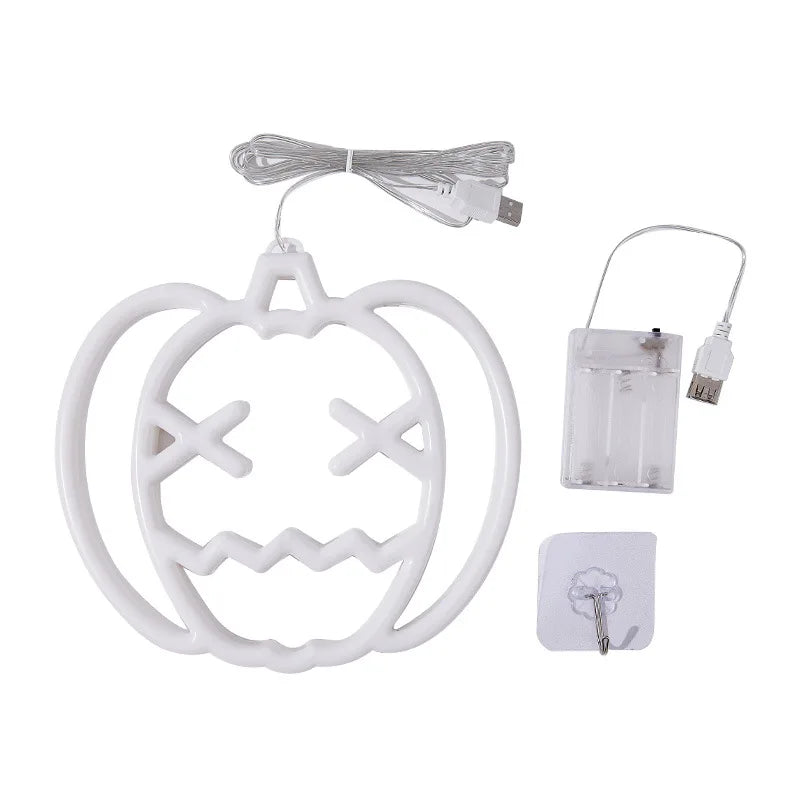 Halloween Fenster Lichter, Home Indoor LED Kürbis Spinne Geist, LED Decor Lampe 2024, Halloween Party, Hängende Dekoration, Kinder Gefälligkeiten