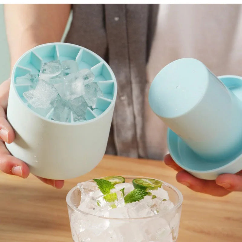 Silikon-Eiswürfelform, runder Eiskübel, Sommer, selbstgemacht, DIY, Kühlschrank, Einfrieren, Eismaschine, kreative Eiswürfelform, Barzubehör