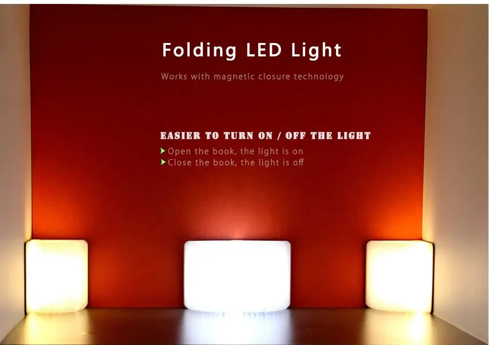 3D Holz Faltbare LED Buch Nachtlicht 3 / 5 Beleuchtung Farben 5V