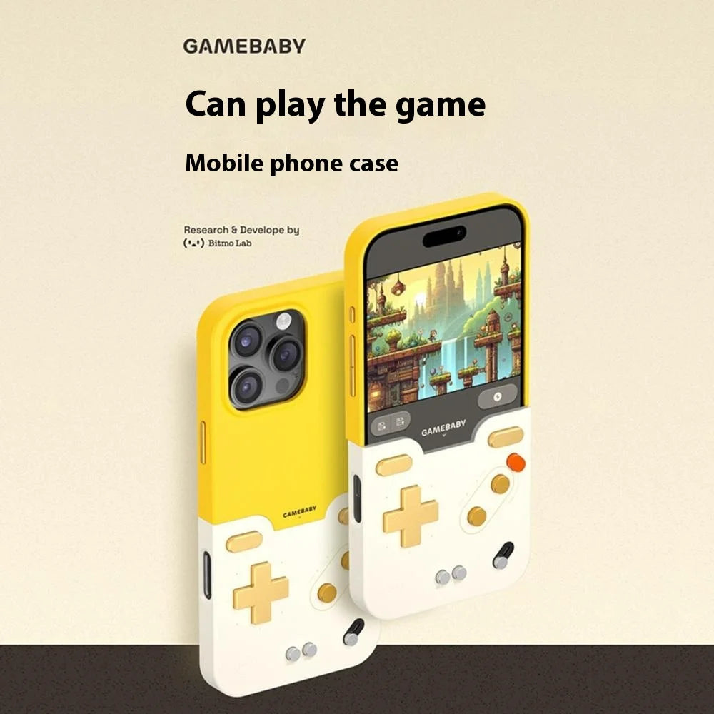 BITMOLAB GAMEBABY Telefon Fall Benutzerdefinierte Gamepads Für iPhone 16 15 Pro Max Retro Handheld Spielkonsole unterstützung GB GBC NES Layout Case