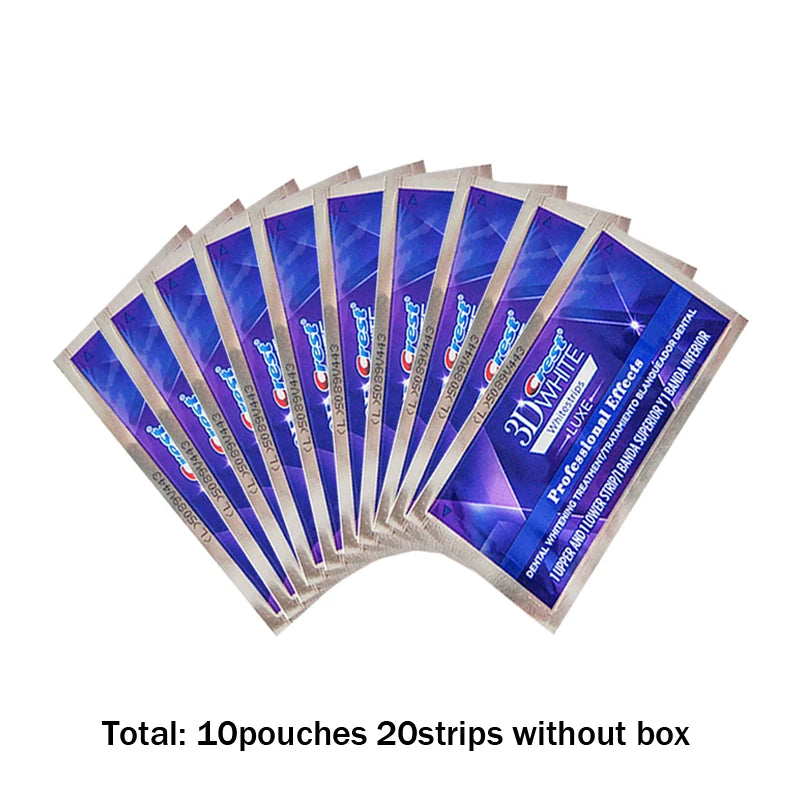 3D Weiße Zähne Whitestrips, Luxe Professionelle Wirkung, Original Mundhygiene Zahn, Zahnaufhellungsstreifen