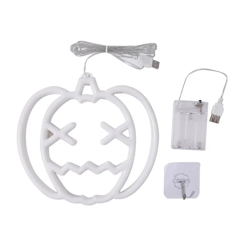 Halloween Fenster Lichter, Home Indoor LED Kürbis Spinne Geist, LED Decor Lampe 2024, Halloween Party, Hängende Dekoration, Kinder Gefälligkeiten