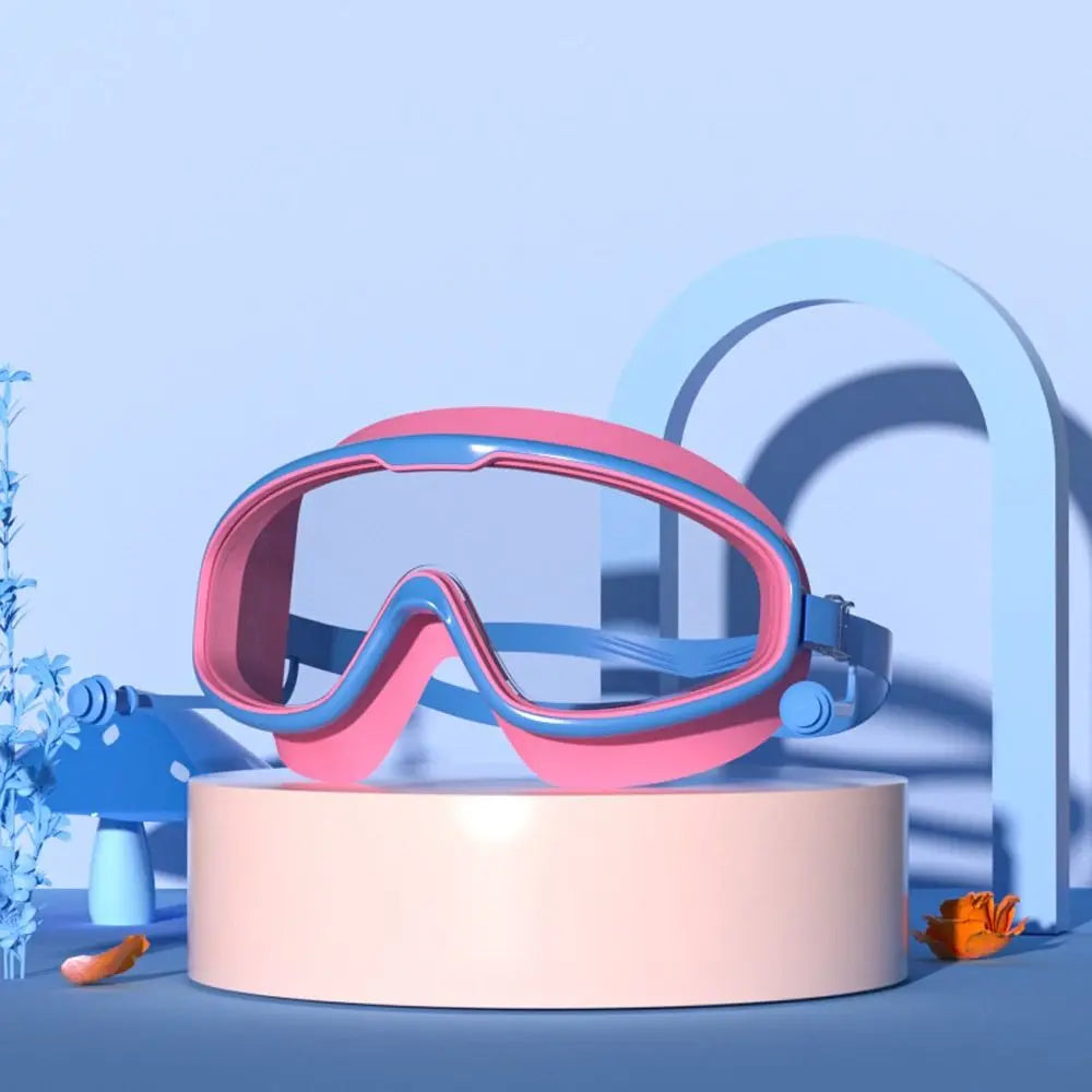 Schwimmbrille für Kinder im Alter von 3–15 Jahren, beschlagfrei, auslaufsicher, transparent, für Jungen und Mädchen, für Pool und Strand