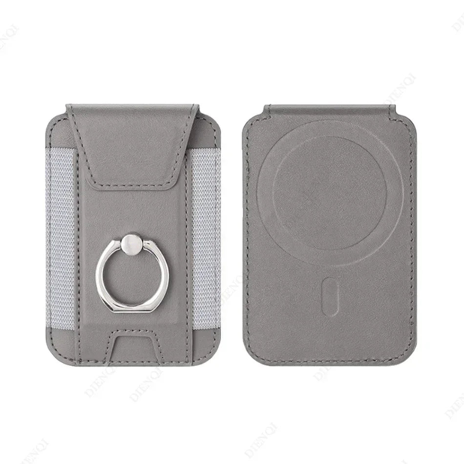 Magsafe-Kartenhalter mit Klappenabdeckung, magnetischer Telefonringständer, PU-Leder, Kartenhalter, Handyhülle für iPhone 13, 14, 15, 16 Pro