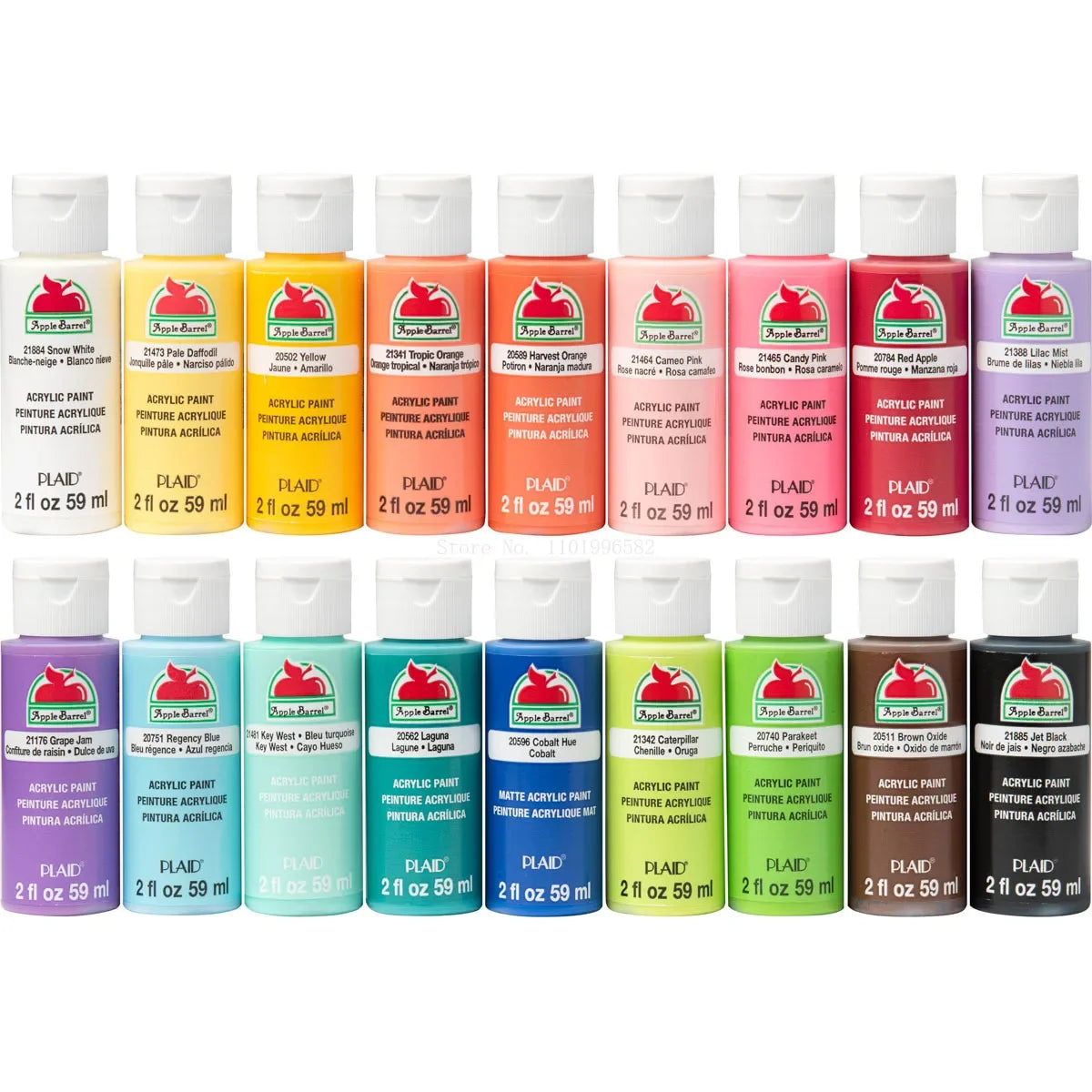59 ml 16/18 Farben/Set, mattes Acrylpigment auf Wasserbasis, DIY, kreative Modellierung, Aromatherapie, Gips-/Tonarbeiten, Farbfarbe