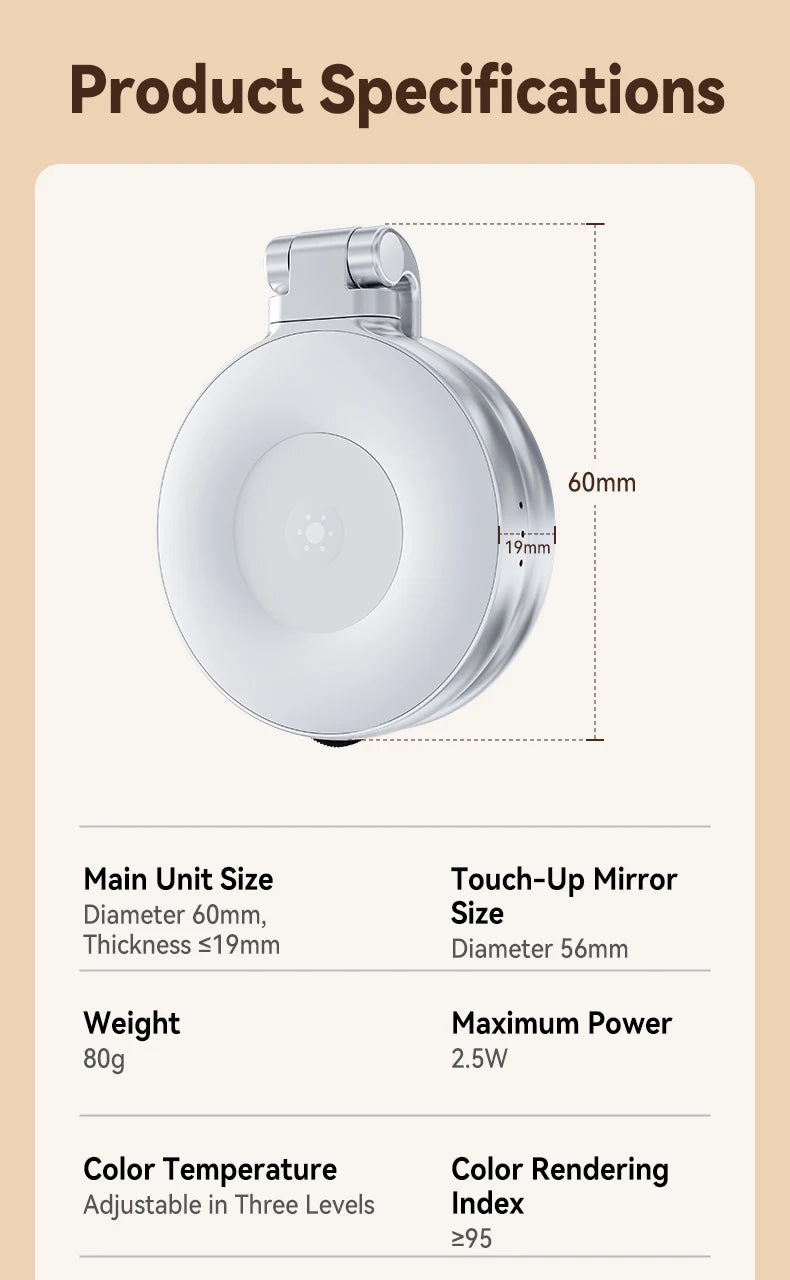 TELESIN- Smartphone Magnetisches Fülllicht, Mini-Selfie-Licht