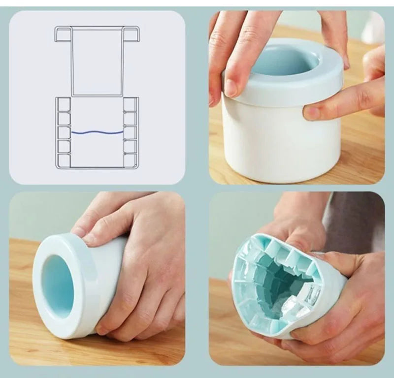 Silikon-Eiswürfelform, runder Eiskübel, Sommer, selbstgemacht, DIY, Kühlschrank, Einfrieren, Eismaschine, kreative Eiswürfelform, Barzubehör