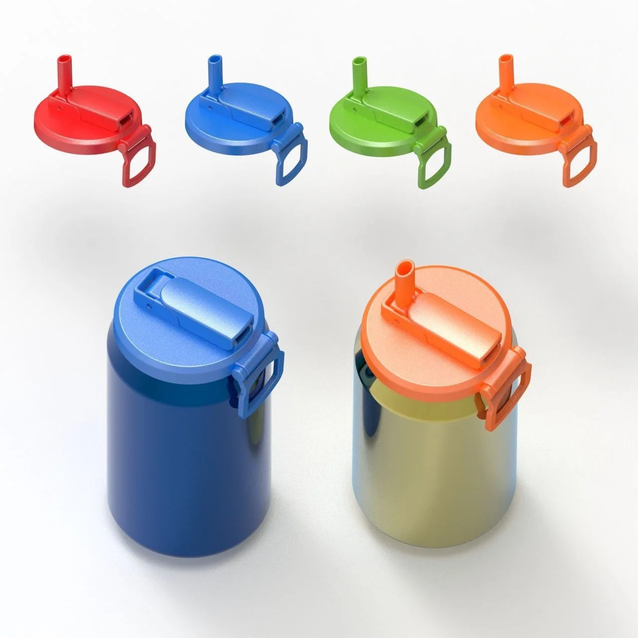 Multi-Color Beverage Can Opener Set with Protective Cover And Straw