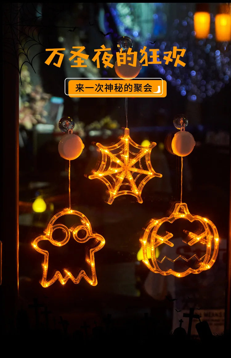 20 Stück Halloween-LED-Dekorationslichter für Atmosphäre, festliche Vorräte, Kürbislaternen und Requisiten
