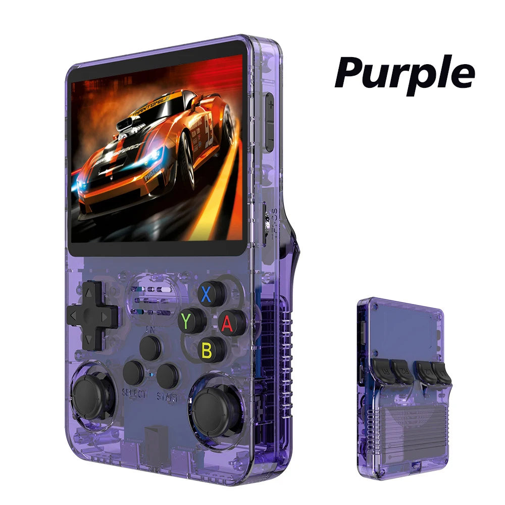 R36S Retro-Handheld-Videospielkonsole, Linux-System, 3,5-Zoll-IPS-Bildschirm, tragbarer Handheld-Videoplayer, 64 GB, 15.000 Spiele