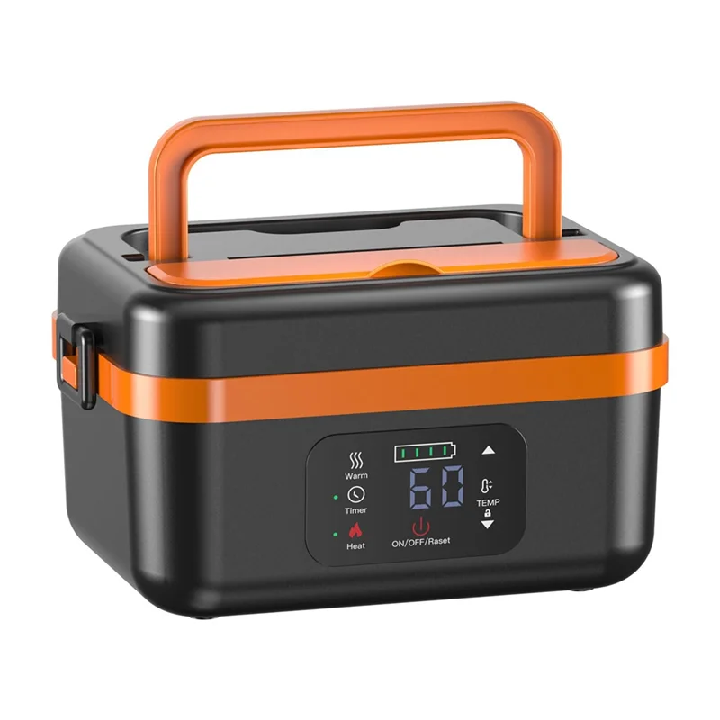 A07R Cordless Electric Lunch Box With 16000Mah Battery Rechargeable Self-Heating Food Warmer For Work/Travel Car/Office Us Plug