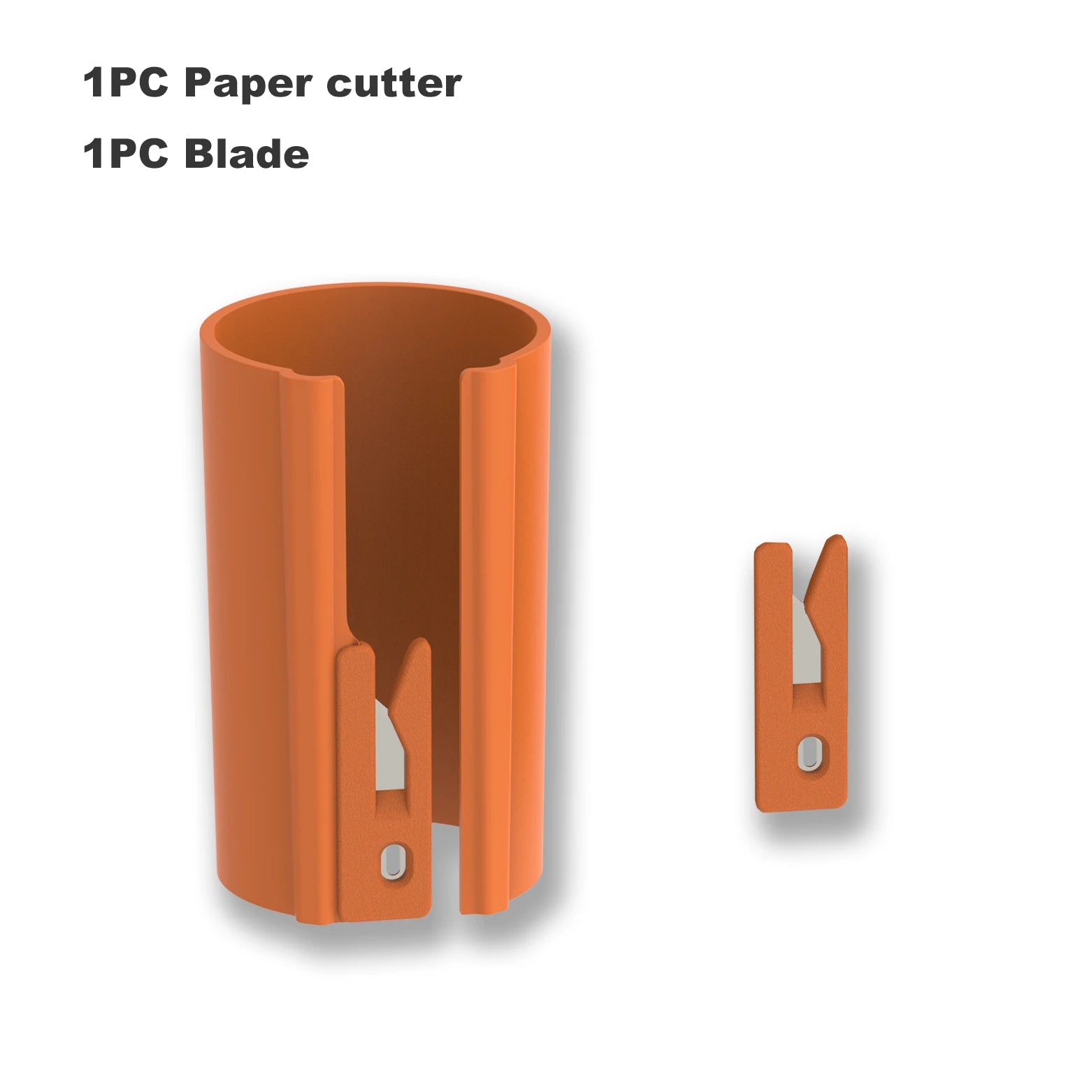 HORN Geschenkpapierschneider mit Gleitfunktion – leichtgängiger Geschenkpapierschneider für Weihnachten und Geburtstage, langlebiges ABS, Orange/Schwarz