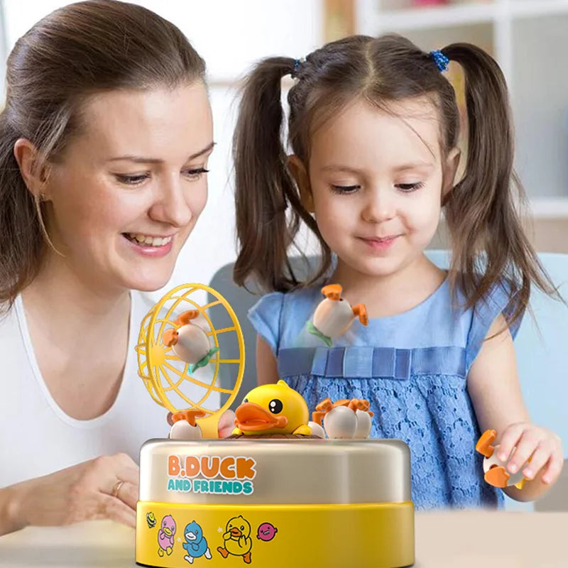Kinder Hüpfendes gelbes Entenspielzeug