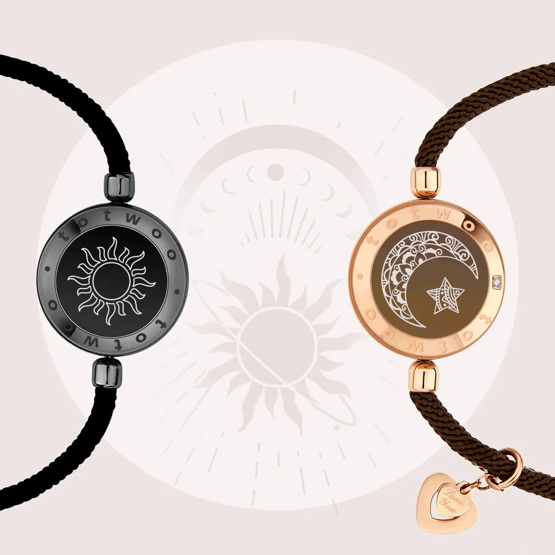 Totwoo Long Distance Touch Leuchtende und vibrierende Armbänder für Paare