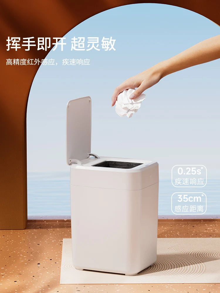 17L automatische Verpackung Mülleimer selbstwechselnder Beutel Smart Mülleimer Bewegungssensor berührungslose Mülleimer mit Deckel für die Küche