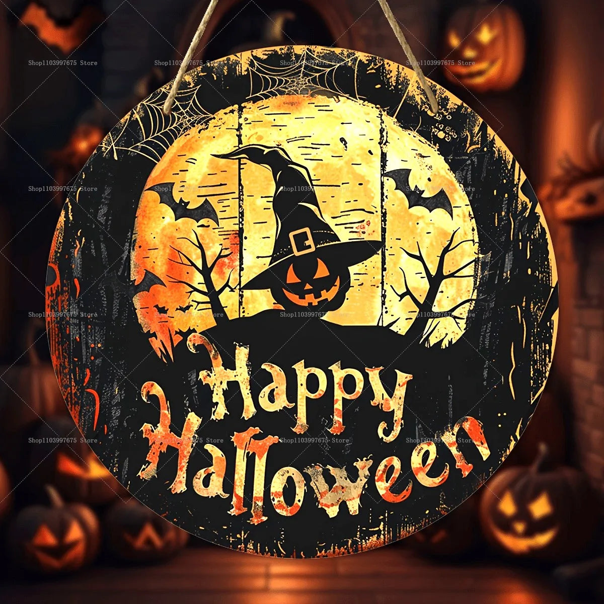 2D-Halloween-Party-Dekoration, Holzschild, Kürbis, Geist, Fledermaus, Trick oder Treat, Wandbehang, Schild für Haustür, Heimdekoration, Kindergeschenke