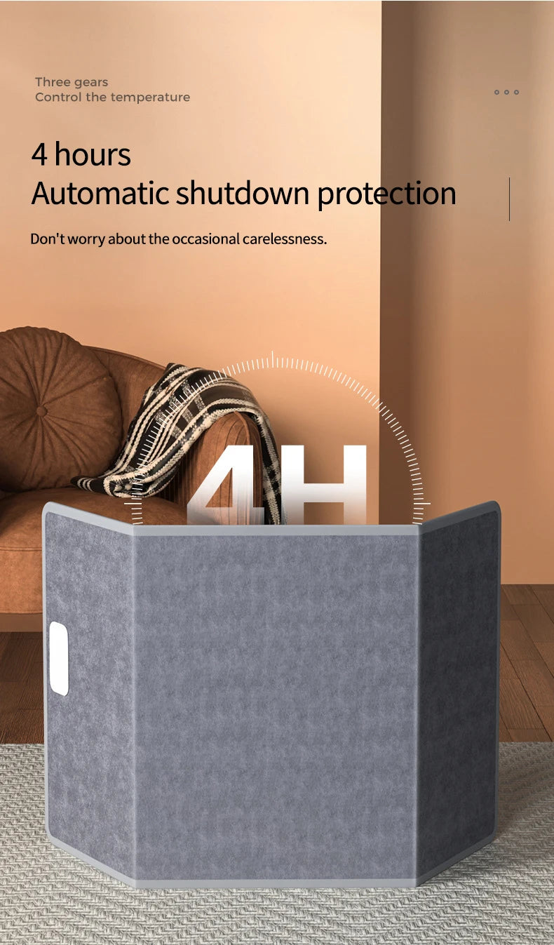 Tragbare Raumheizungen, faltbare Fußwärmer für Büros und Häuser, Tischbeine und Füße, mit Thermostat und Timer