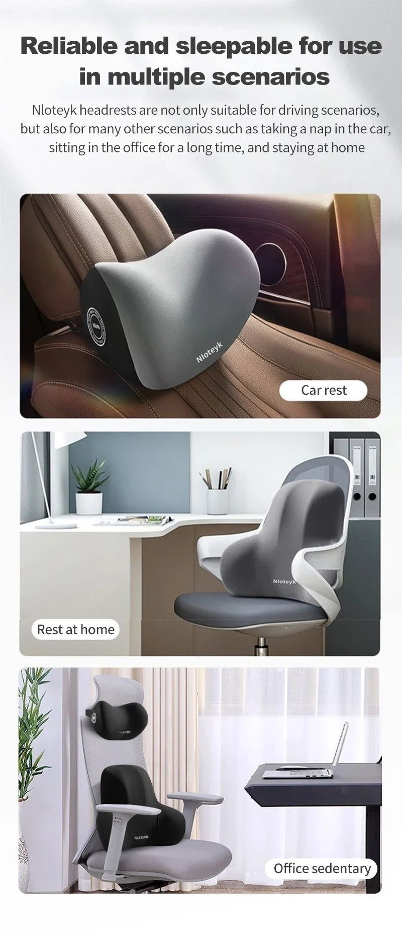 Auto Memory Foam Nackenkissen Schutz, Lendenwirbelstütze Kissen, Lendenkissen, Auto Kopfstützenkissen