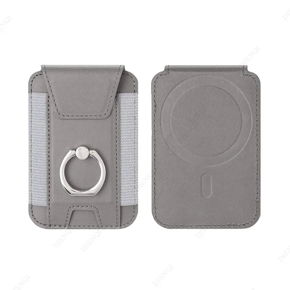 Magsafe-Kartenhalter mit Klappenabdeckung, magnetischer Telefonringständer, PU-Leder, Kartenhalter, Handyhülle für iPhone 13, 14, 15, 16 Pro