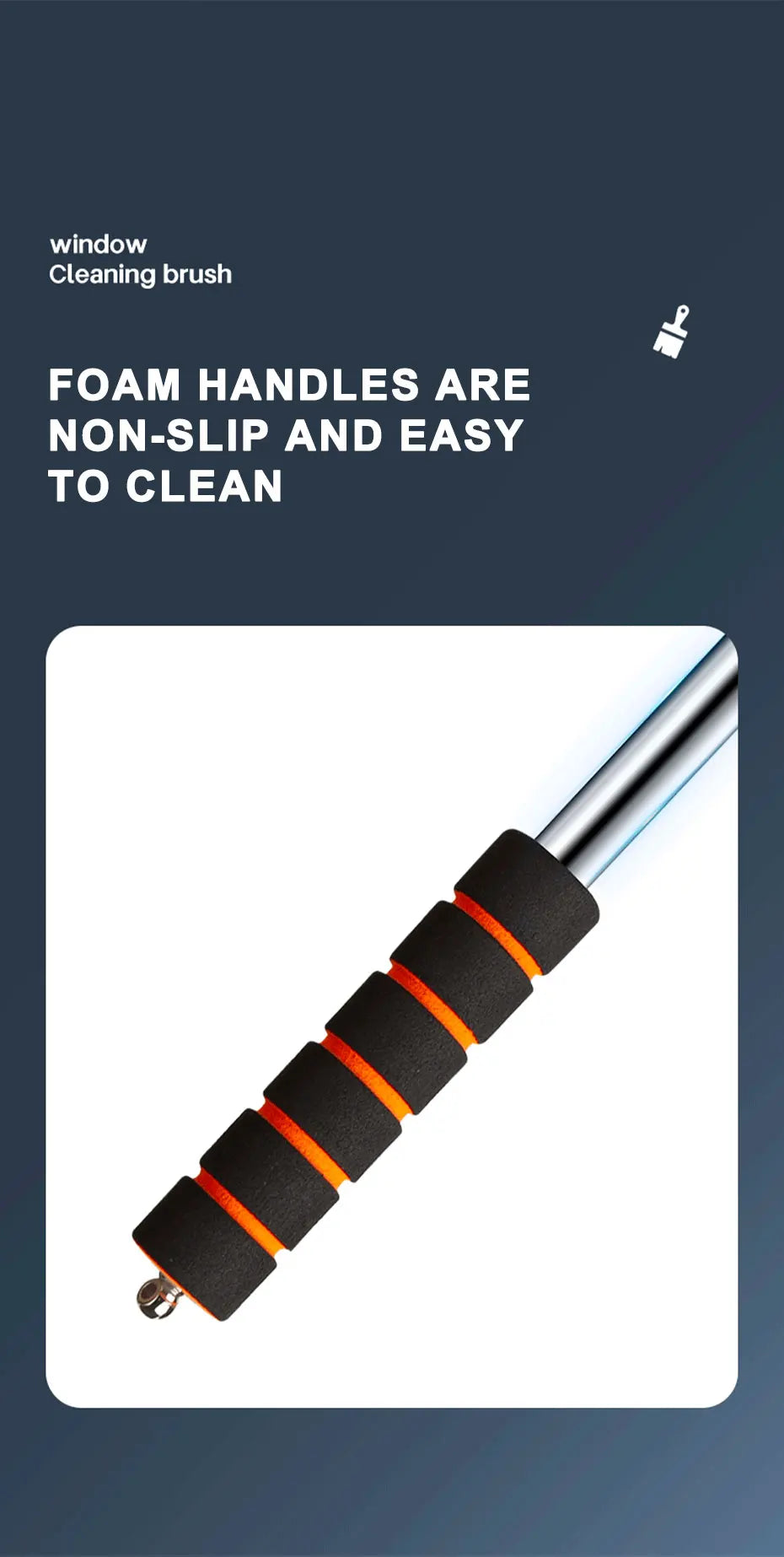 SEAMETAL Auto-Windschutzscheiben-Reinigungsbürste, Fensterglas, sauberer Wischer, skalierbarer langer Griff, kratzfrei, weiches Waschtuch, Waschwerkzeug