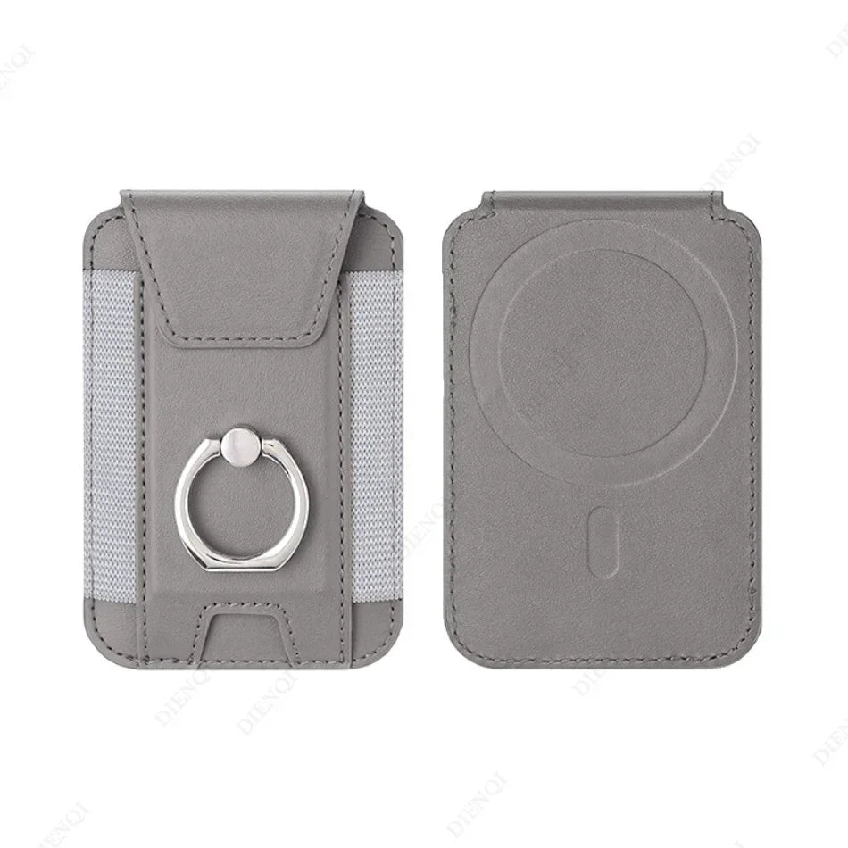 Magsafe-Kartenhalter mit Klappenabdeckung, magnetischer Telefonringständer, PU-Leder, Kartenhalter, Handyhülle für iPhone 13, 14, 15, 16 Pro