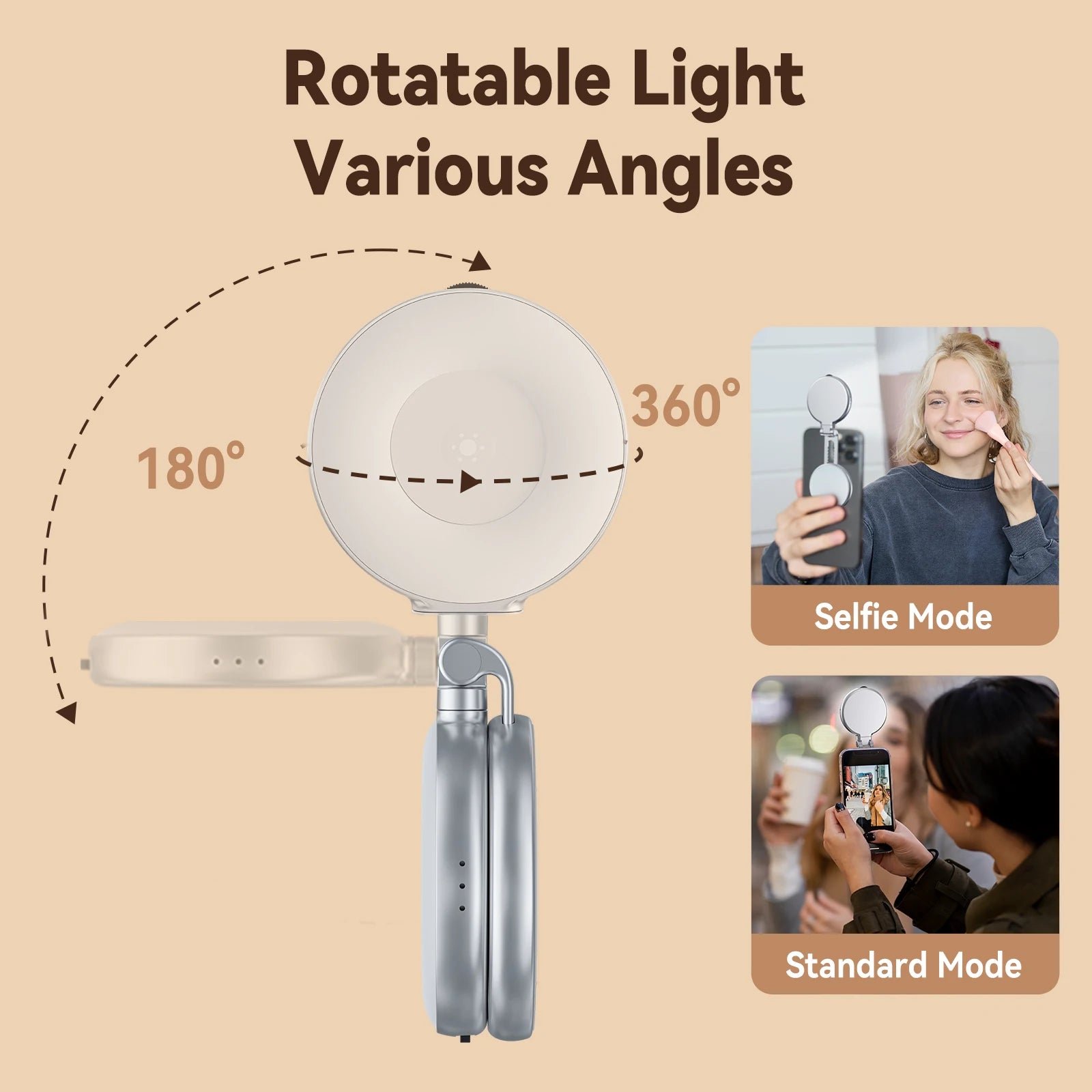 TELESIN- Smartphone Magnetisches Fülllicht, Mini-Selfie-Licht