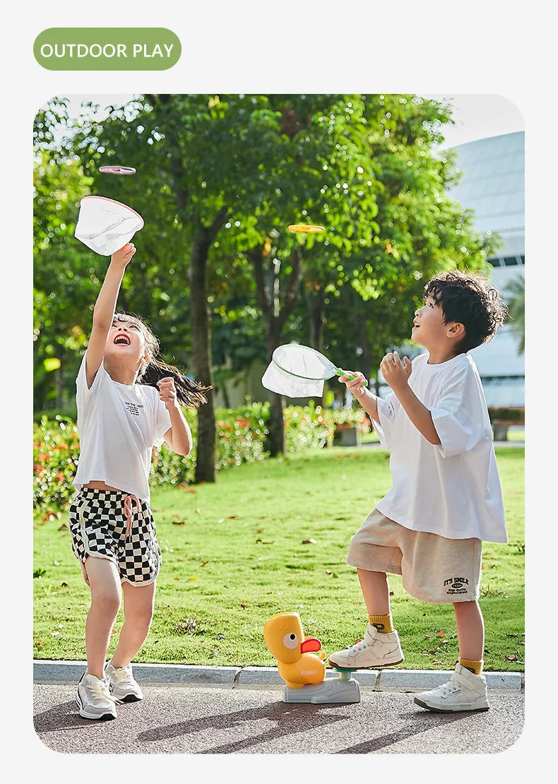 Air Discs Launcher Kinderspielzeug, für Indoor und Outdoor Spiele