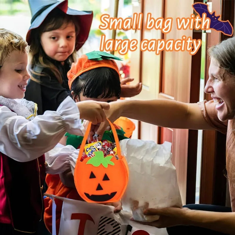 Halloween-Süßigkeitsbeutel, 2 Stück Halloween Süßigkeiten Tasche, Halloween Kürbis Tasche,