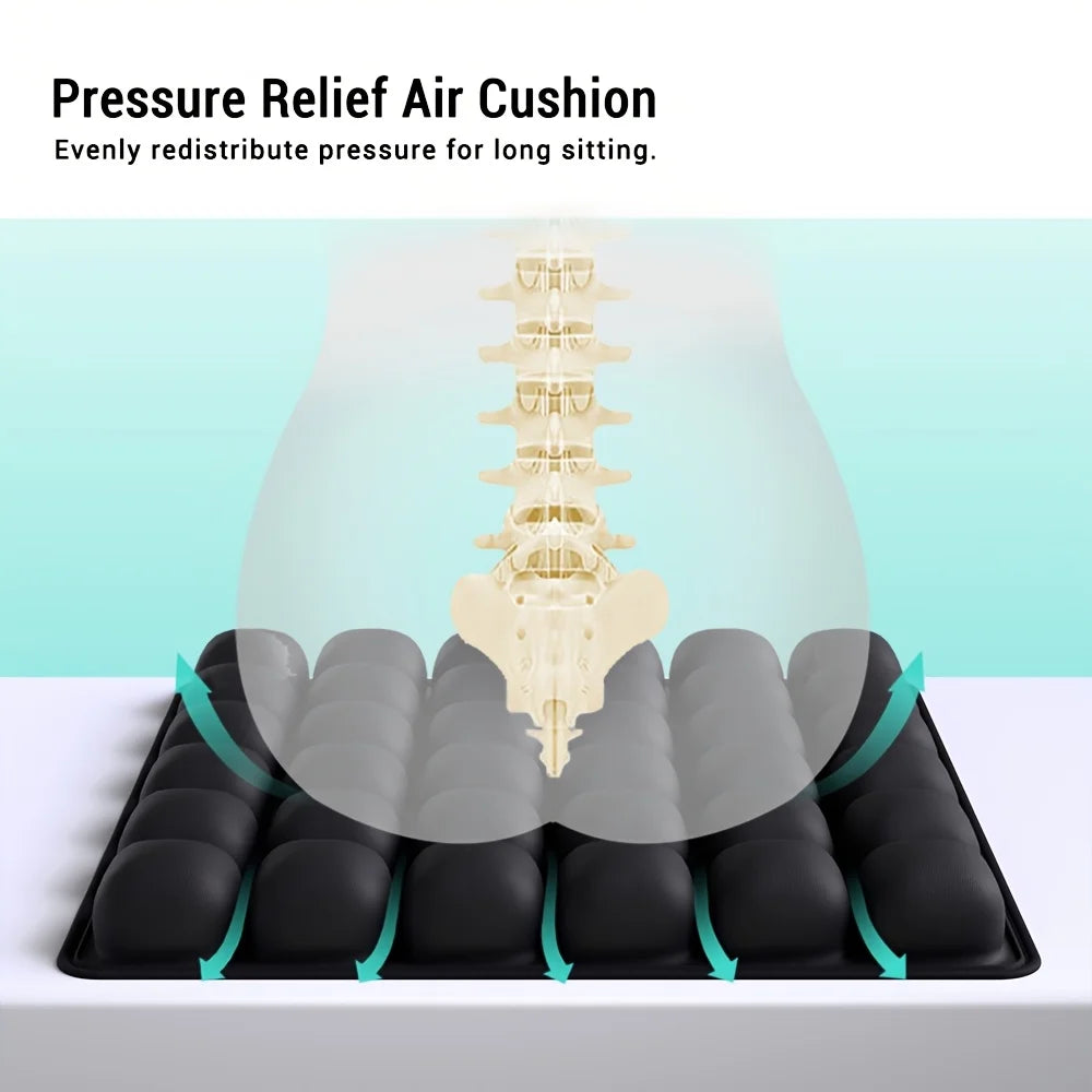Air Bags Travel Cushion Lightweight Breathable Travel Seat Cushion High Rebound Pressure Portable 3D Air Cell Seat Cushion Decor