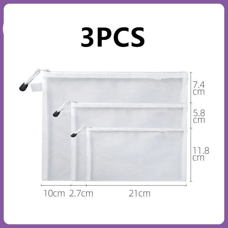 Spielzeug-Aufbewahrungstasche, Kinderbausteine, kleine Spielzeuge, spezielle Sortiertasche, Tasche transparent mit Mesh-Gaze Reißverschluss