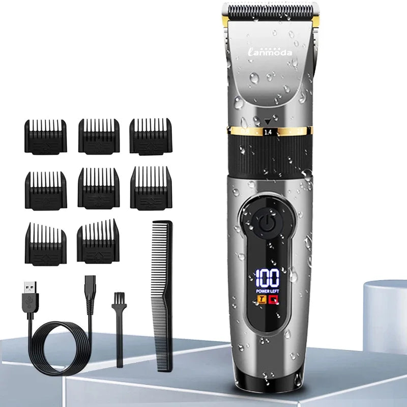 Professioneller Haarschneider, wiederaufladbarer elektrischer Trimmer für Männer