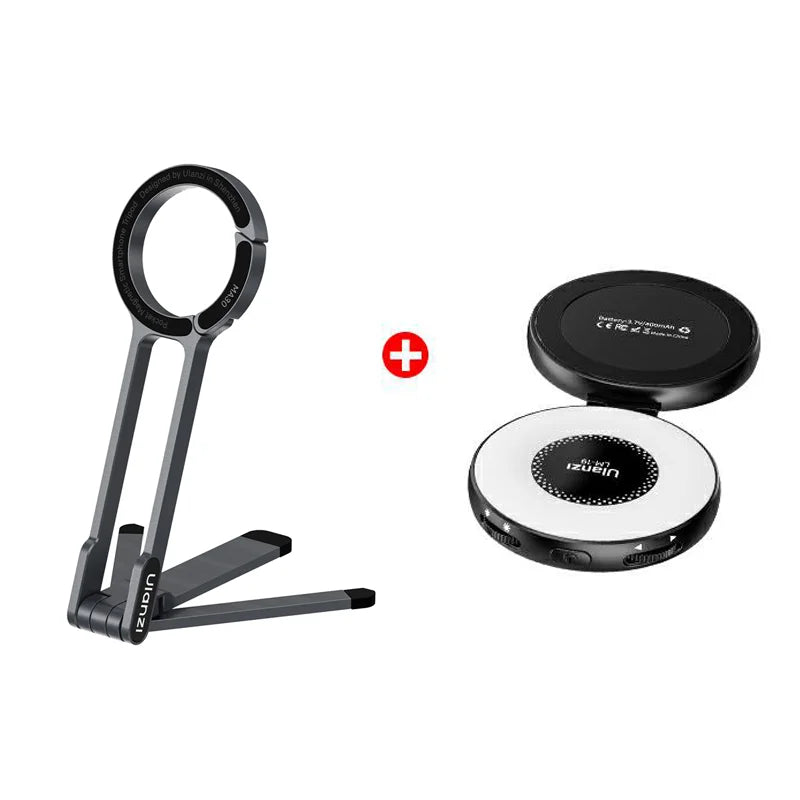 Ulanzi MA30 Magsafe Telefonstativ, doppelseitiger magnetischer Telefonhalter, Telefonständer für iPhone 16, 15, Outdoor-Reisen, Vlog, Live-Streaming